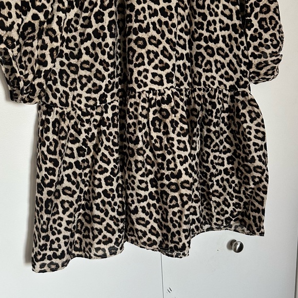 H&M Leopard Print BabyDoll Smock Dress - Picture 11 of 11